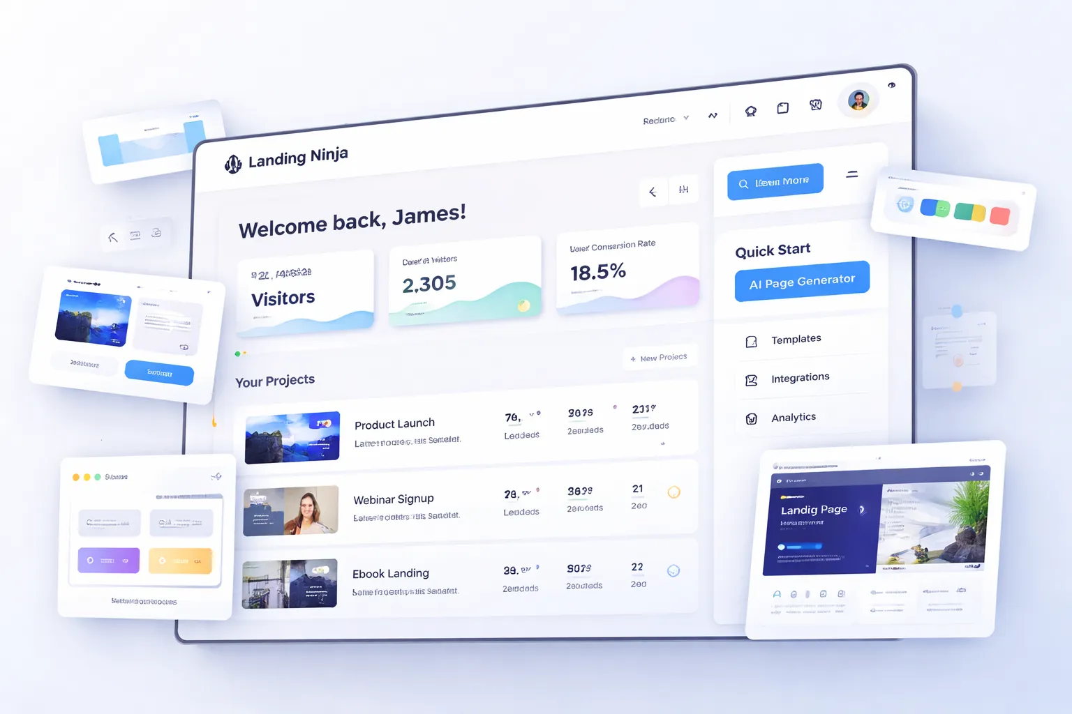 Landing Ninja Illustration